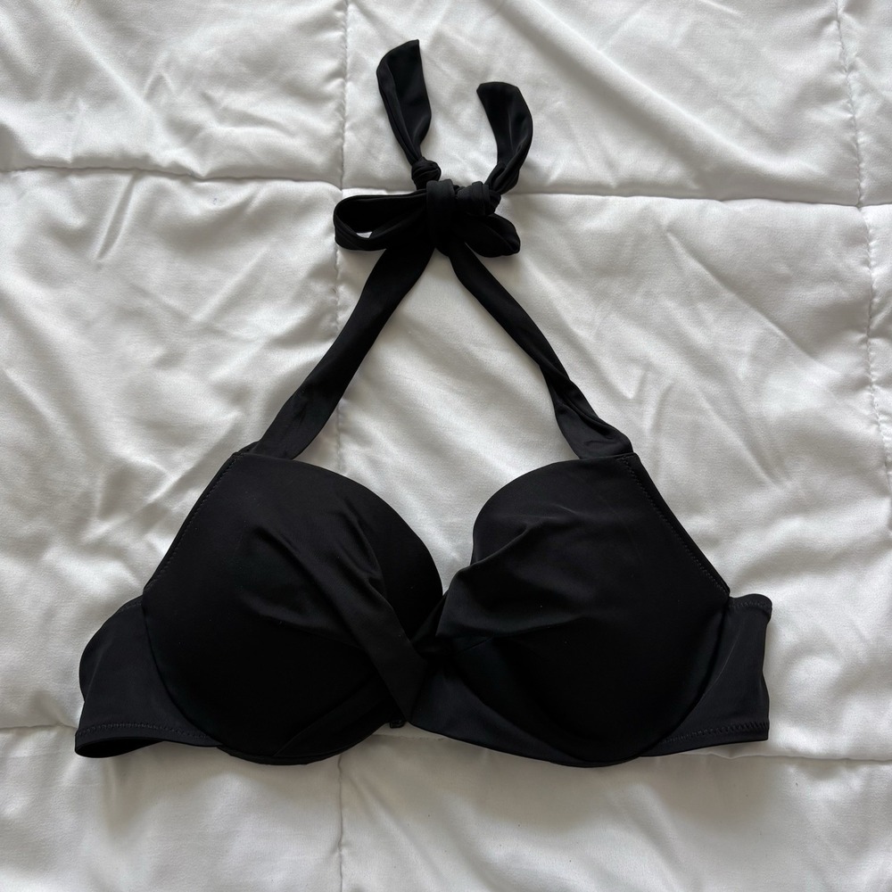 Dorina Bikini Top Bathing Suit Womens 38B Black Summer Beach Resortwear Vacation